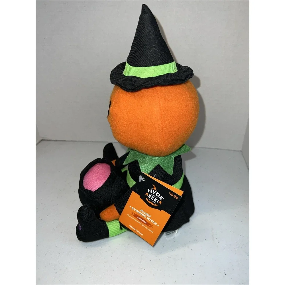 Hyde & Eek! Target Halloween Animated Stirring Pumpkin Witch Motion Plush NWT